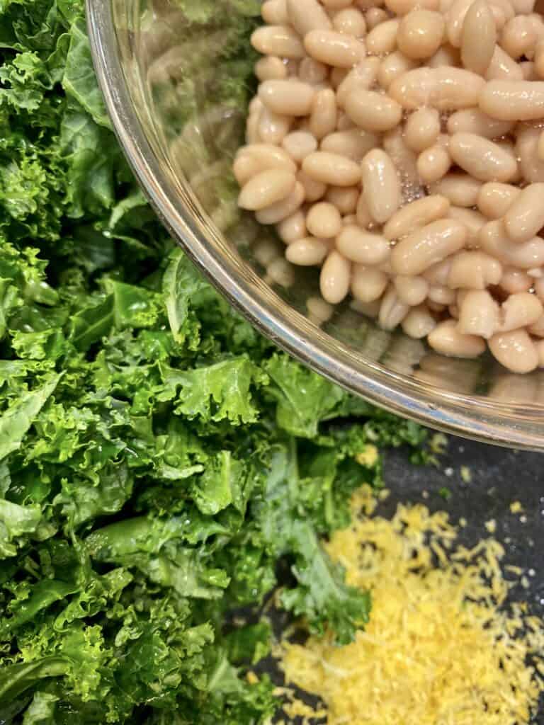 White Beans, Kale, Lemon Zest