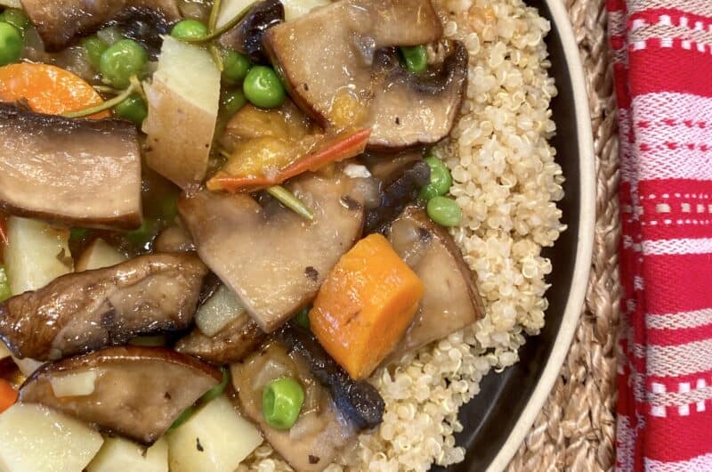 Portobello Mushroom Pot Roast over Quinoa