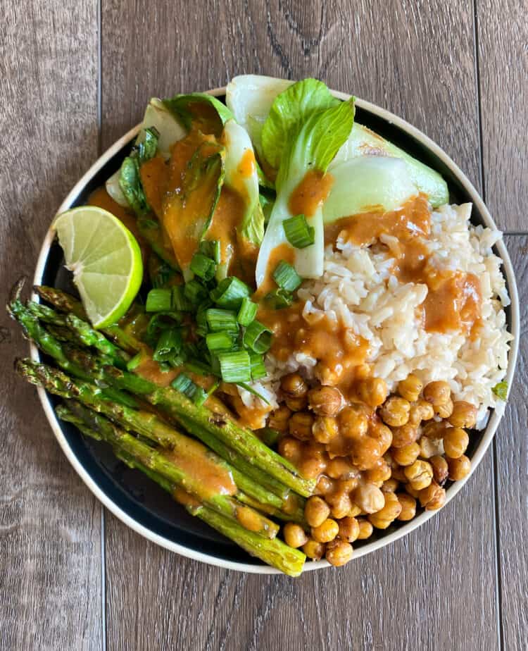 Grilled Veggie Plate with Curry Lime Sauce